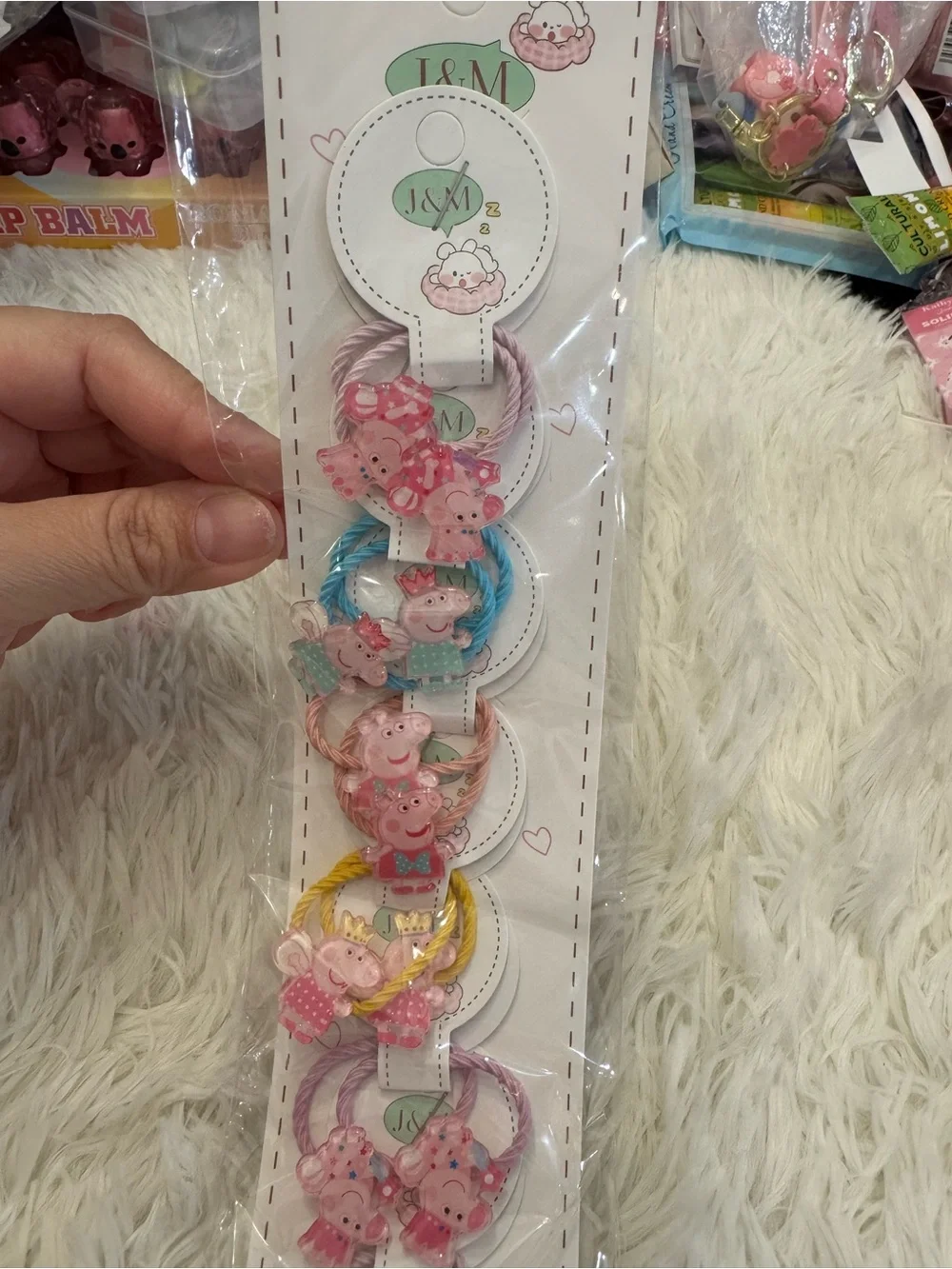 Peppa pig set of 20 hair ties colorful 10 different designs back to school